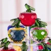 Artificial crystal ornaments, home decoration ornaments, rotating handicrafts, gifts, apple and fruit plate ornaments Application Scenario